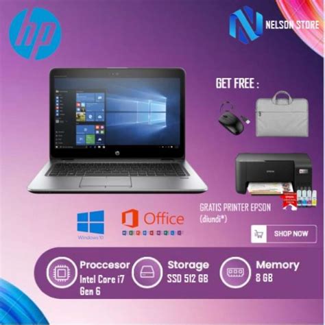 Promo Laptop Hp Elitebook 820 G3 Core I7 Gen 6 Free Tas/mouse -16gb/512gb Ssd Diskon 2% Di ...