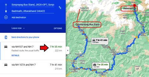 How To Reach Badrinath from Kedarnath (243km): Route Map & Distance