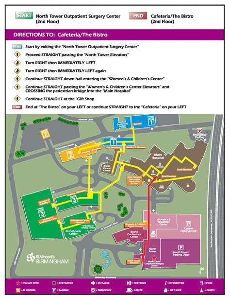 St. Vincent Hospital Birmingham Campus Map