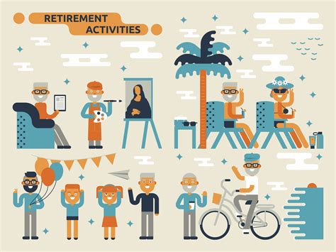 Retirement Activities 545605 Vector Art at Vecteezy