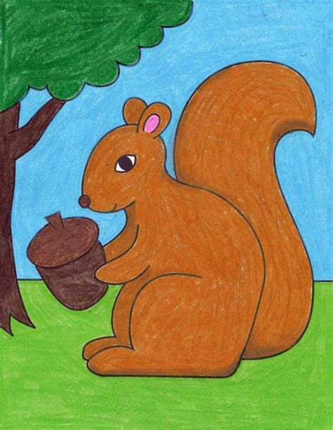 How to Draw a Squirrel · Art Projects for Kids | Kids art projects ...