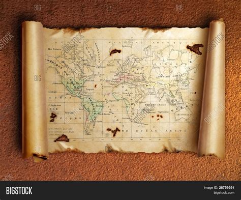 Ancient Scroll Map Image & Photo (Free Trial) | Bigstock