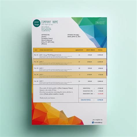 Free Invoice Templates by InvoiceBerry - The Grid System