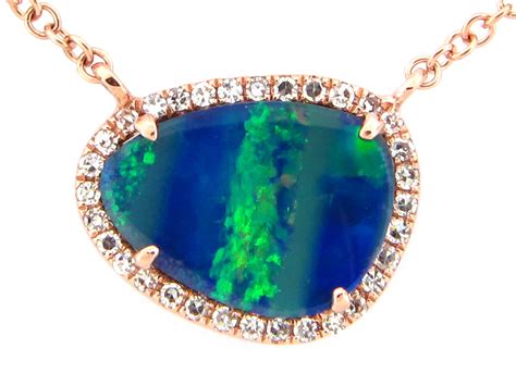 Dilamani Jewelry | Black Opal & Diamond Necklace