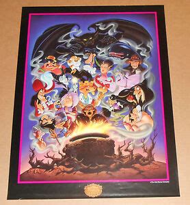 Walt Disney Villains Vintage Original Poster 18x24 | eBay