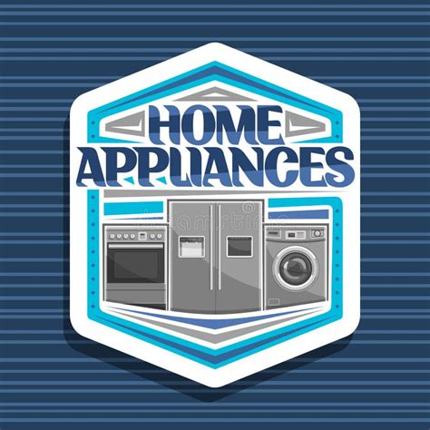 Vector Logo for Home Appliances Stock Vector - Illustration of fridge ...