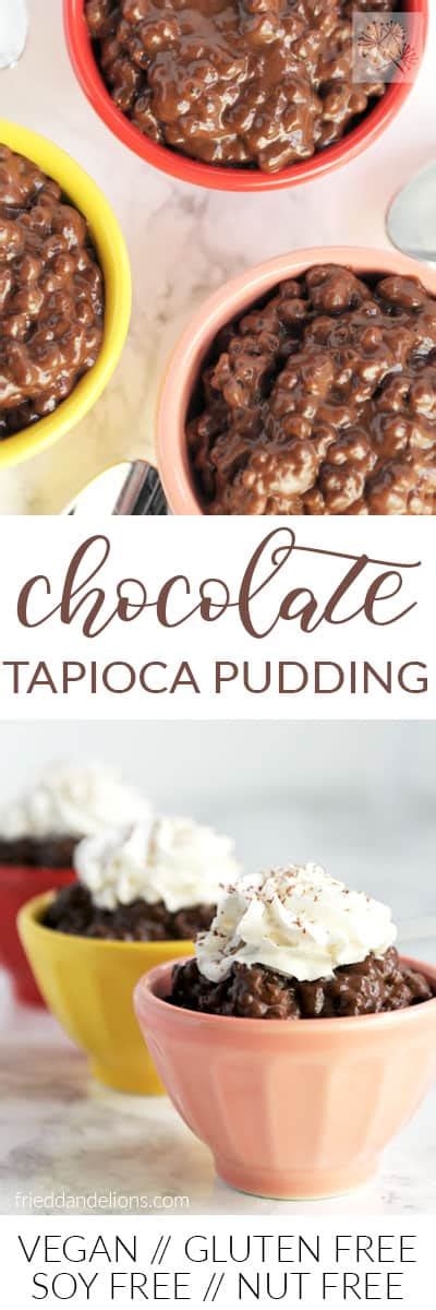 Chocolate Tapioca Pudding - Fried Dandelions