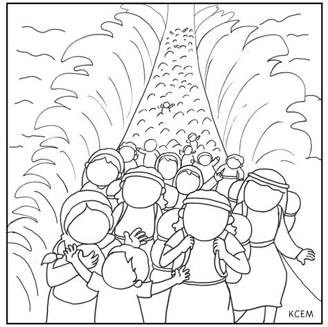 Moses Crossing The Red Sea Coloring Page