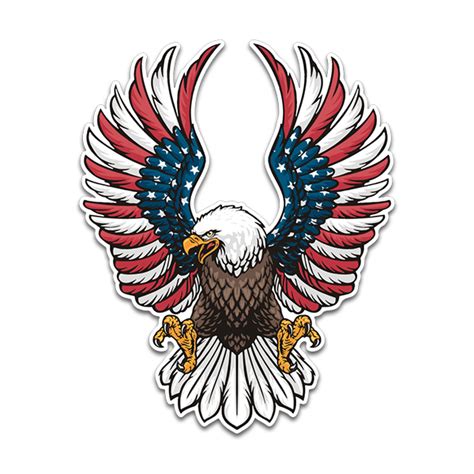 American Eagle Flag USA United States Patriot Sticker Decal - Rotten Remains