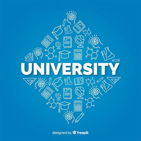 Free Vector | Flat university concept background