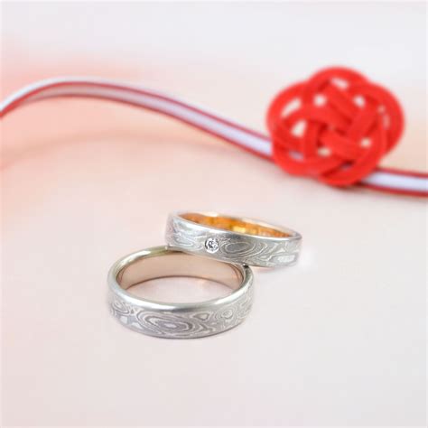 🌸Mokume Gane Wedding bands🌸[Tama-moku] 🌸木目金の結婚指輪🌸「玉杢」 | Wedding rings, Japanese wedding ...