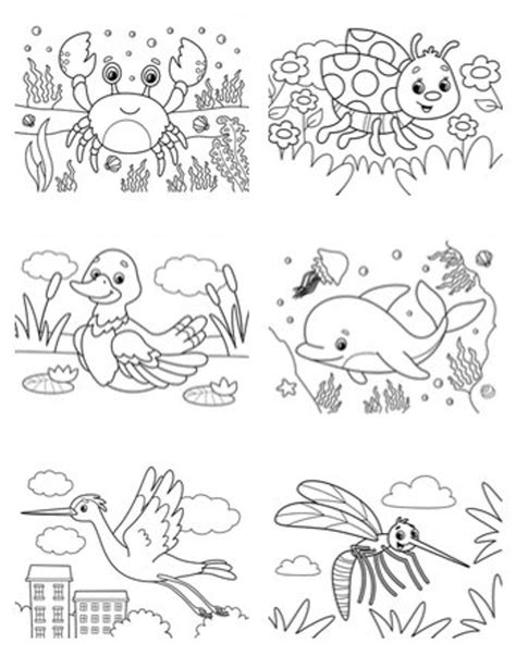 Coloring Pages, Animals, Party Games, Homeschool Printable - Etsy