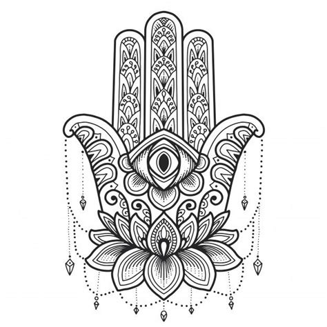 Mandala design. símbolo de hamsa | Vetor Premium | Hamsa tattoo design, Hamsa hand tattoo, Hamsa ...