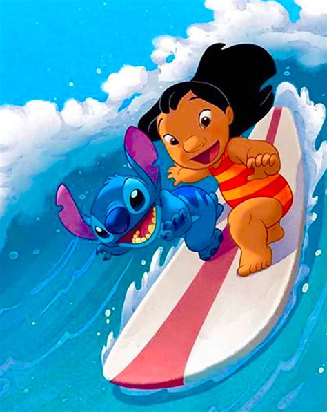 Lilo and Stitch surfing by aztinos on DeviantArt