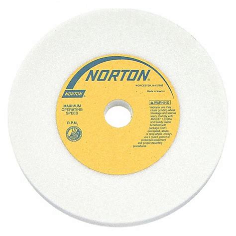 NORTON, Type 1, 4 in x 1 in x 1/2 in, Straight Grinding Wheel - 1CUA2|66243530126 - Grainger