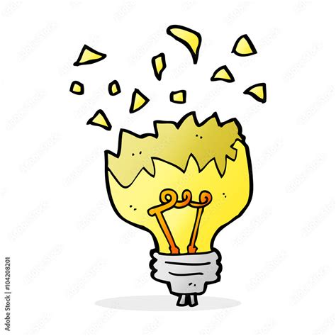 cartoon light bulb exploding Stock Vector | Adobe Stock