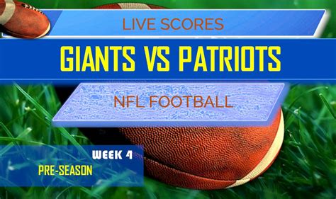 Giants vs Patriots Score: NFL Football Results Today