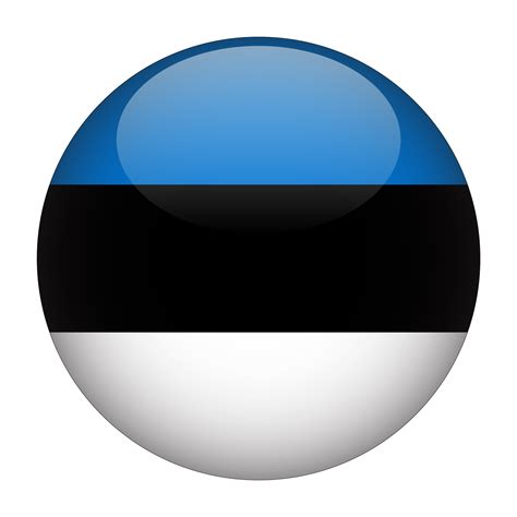 Estonia 3D Rounded Flag with Transparent Background 15272200 PNG