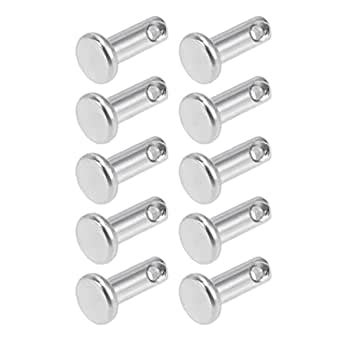 METALLIXITY Clevis Pins (3mmx8mm) 10Pcs, Single Hole Flat Head 304 Stainless Steel Fastener Pin ...