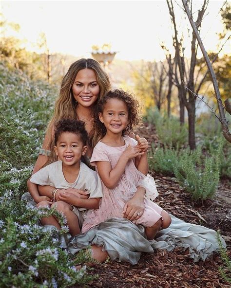 9 Portraits of Chrissy Teigen Doing a Photoshoot with Her Two Adorable Children, Miles and Luna!