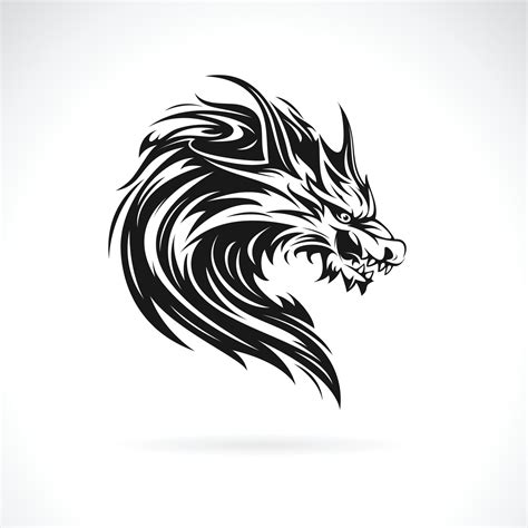 Vector of a dragon head design on white background. Easy editable layered vector illustration ...