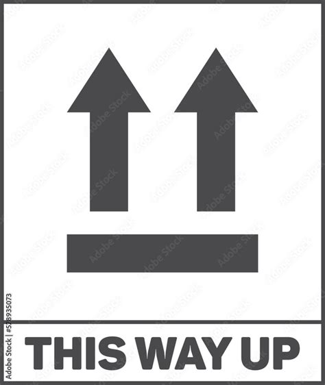 This way up packaging sign. Delivery shipping sticker Stock Vector ...