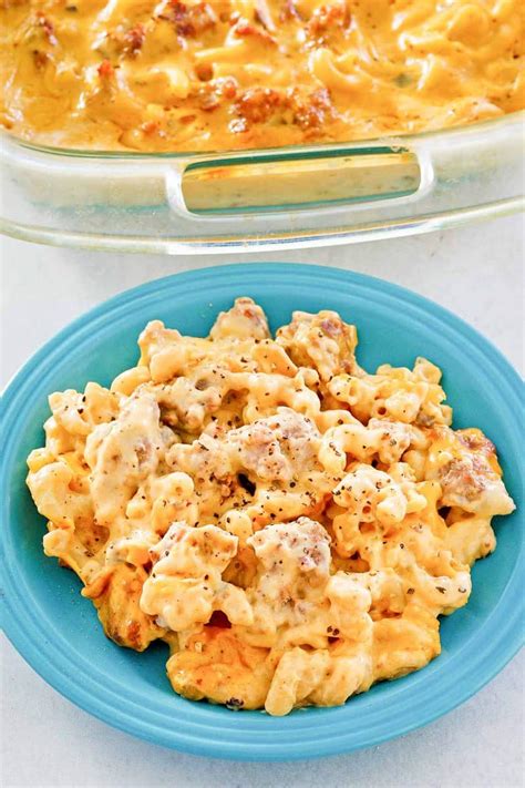 Sausage Mac and Cheese Casserole Dinner - CopyKat Recipes