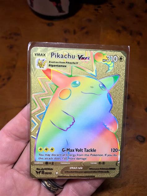 Rainbow Pikachu Vmax Gold Plated Metal Pokemon Card | in Croydon, London | Gumtree