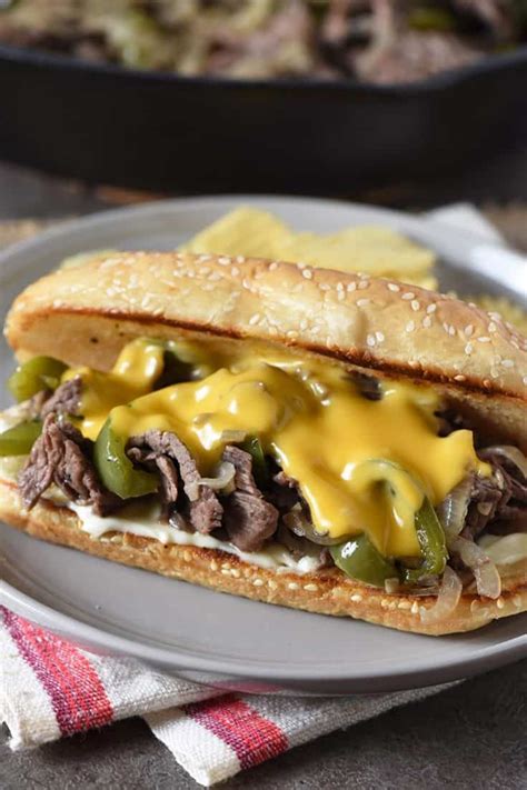 Homemade Philly Cheesesteak Sandwich Recipe - Adventures of Mel