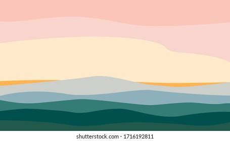 Mountains Poster Design Landscape Background Banner Stock Vector ...