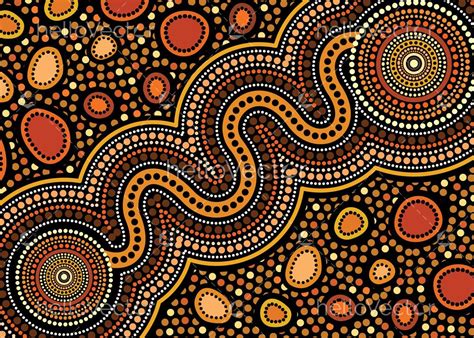 Aboriginal dot art vector painting. Connection concept - #Connection# ...