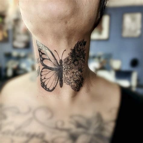 Top more than 55 butterfly neck tattoo female super hot - in.cdgdbentre