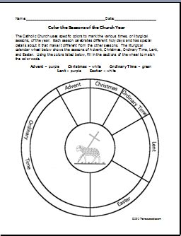 Printable Liturgical Calendar Coloring Pages