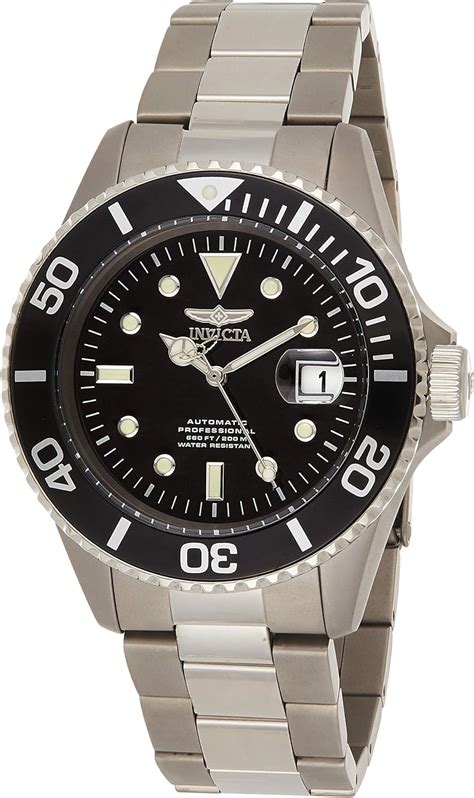 INVICTA Men's 0420 Pro Diver Automatic Black Dial Titanium Watch: Invicta: Amazon.ca: Watches