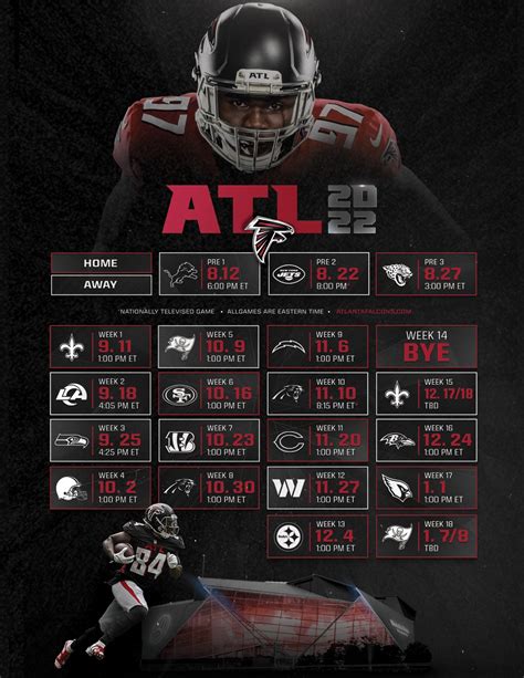 Atlanta Falcons Printable Schedule - Free Printable Templates