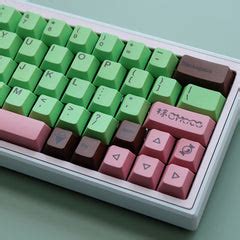 Matcha Chocolate Keycaps Set Cherry Profile PBT 68/104/87/98 – KeyGeak