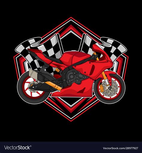 Motorcycle racing logo Royalty Free Vector Image