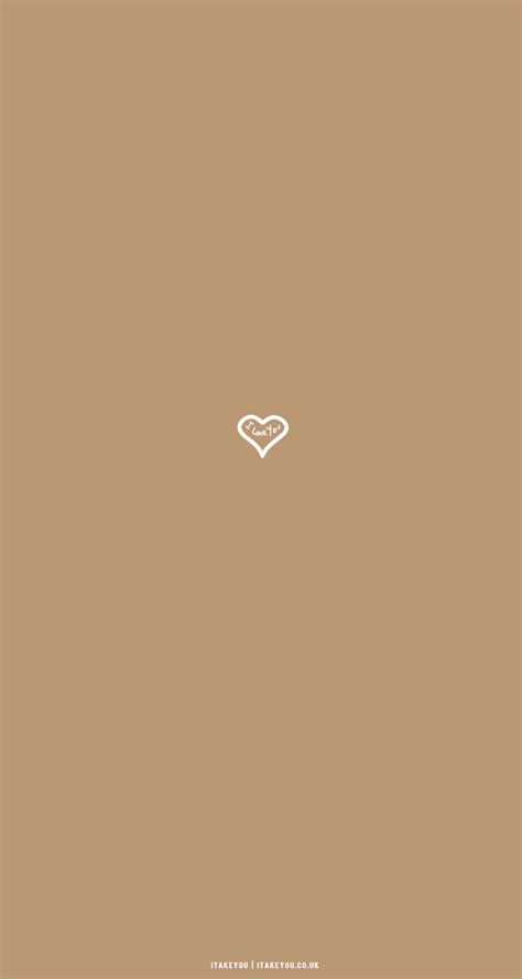 30 Cute Brown Aesthetic Wallpapers for Phone : Love Heart I Take You | Wedding Readings ...