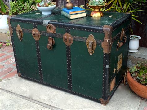 Reserved 4 Ellen Vintage Steamer Trunk Antique Trunks Chest