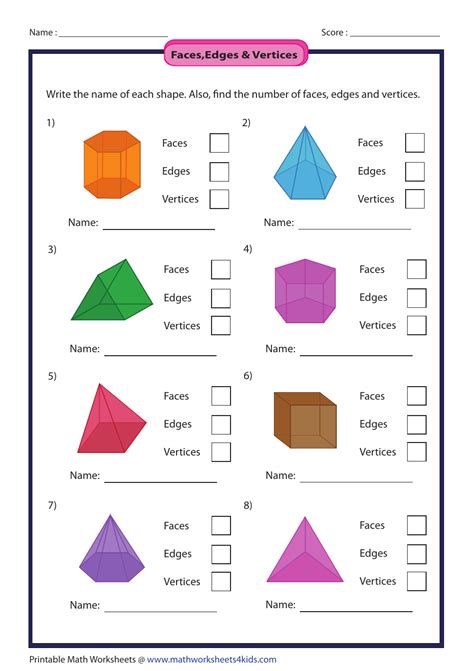 Vertices Faces And Edges Examples