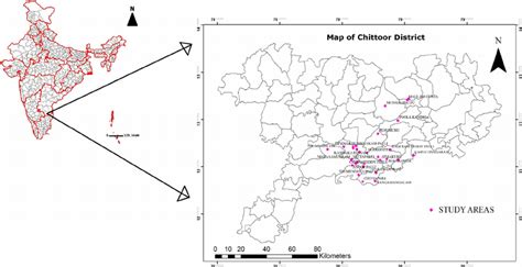 Map showing the study area of Chittoor district, Andhra Pradesh, India ...