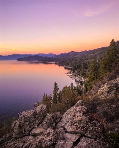 Cave Rock Lake Tahoe, Nevada Sunset Hike & State Park