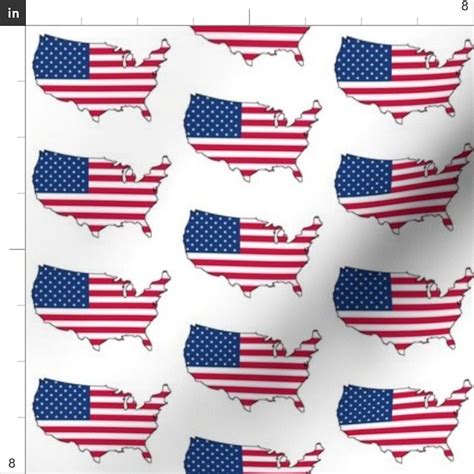 American Flag Fabric Usa Flag Overlay by Thinlinetextiles - Etsy