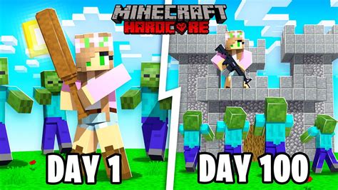 I Survived 100 DAYS in a ZOMBIE APOCALYPSE in Minecraft... Here's What ...