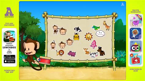 Monkey Preschool Lunchbox on the App Store - YouTube