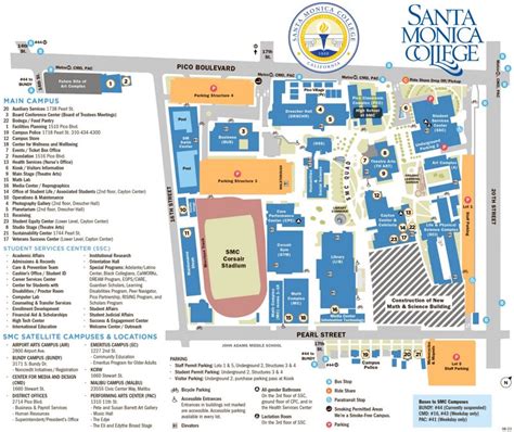 Santa Monica College Campus Map - SMC - Ontheworldmap.com