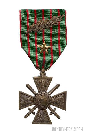 The War Cross 1914-1918 - French Medals & Awards, WW1