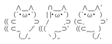 Cat ASCII Art (? I’m not sure what you call it) But does anyone have the copy and paste version ...