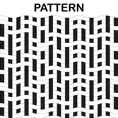 Premium Vector | Seamless psychedelic geometric pattern with black and white optical illusion ...