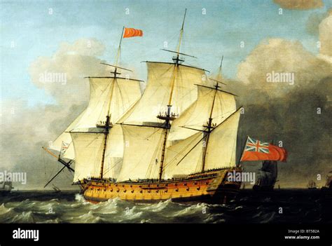 HMS Victory, painting by Swaine, 1793 Admiral Lord Horatio Nelson Stock Photo: 32080562 - Alamy